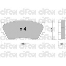 822-246-0 CIFAM Комплект тормозных колодок, дисковый тормоз