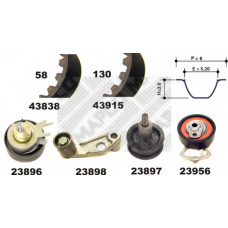 23838/1 MAPCO Комплект ремня грм