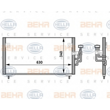 8FC 351 024-151 HELLA Конденсатор, кондиционер