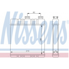 72660 NISSENS Теплообменник, отопление салона