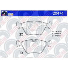 20474 GALFER Комплект тормозных колодок, дисковый тормоз