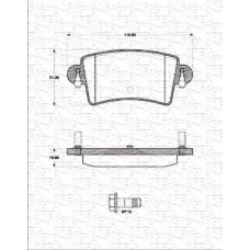 363702161271 MAGNETI MARELLI Комплект тормозных колодок, дисковый тормоз