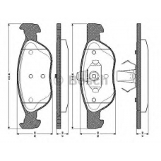 0 986 TB2 281 BOSCH Комплект тормозных колодок, дисковый тормоз