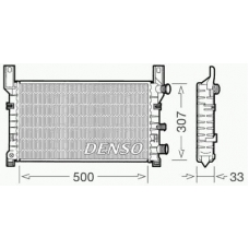 DRM10035 DENSO Радиатор, охлаждение двигателя