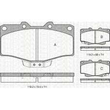 8110 13030 TRIDON Brake pads - front