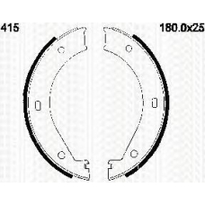 8100 11415 TRIDON Brake shoes hand brake