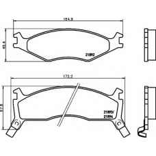 8DB 355 017-301 HELLA Комплект тормозных колодок, дисковый тормоз