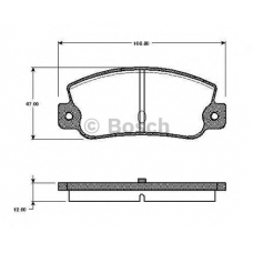 0 986 TB2 481 BOSCH Комплект тормозных колодок, дисковый тормоз