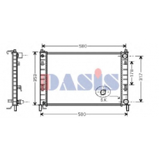 090009N AKS DASIS Радиатор, охлаждение двигателя