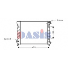 040450N AKS DASIS Радиатор, охлаждение двигателя