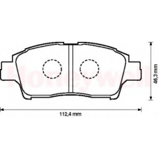 572404B BENDIX Комплект тормозных колодок, дисковый тормоз