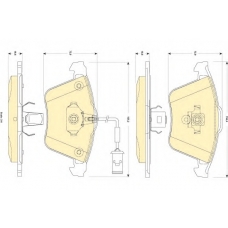 6118322 GIRLING Комплект тормозных колодок, дисковый тормоз