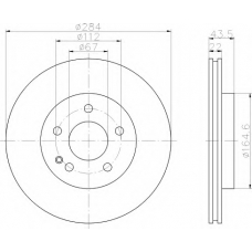 8DD 355 102-971 HELLA Тормозной диск