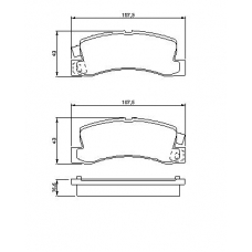 0 986 461 136 BOSCH Комплект тормозных колодок, дисковый тормоз