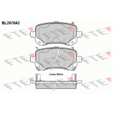BL2070A2 FTE Комплект тормозных колодок, дисковый тормоз