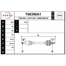 T98390A1 EAI Приводной вал