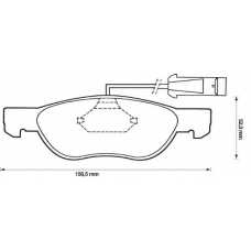 571883X BENDIX Комплект тормозных колодок, дисковый тормоз