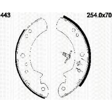 8100 16443 TRIDON Brake shoes