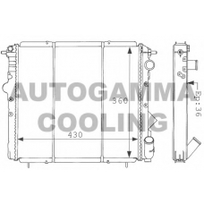 100853 AUTOGAMMA Радиатор, охлаждение двигателя