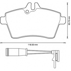 573265B BENDIX Комплект тормозных колодок, дисковый тормоз