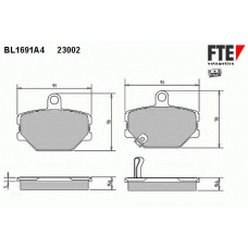 BL1691A4 FTE Комплект тормозных колодок, дисковый тормоз