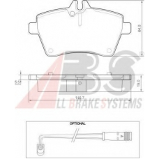 P 50 056 ABS Комплект тормозных колодок, дисковый тормоз