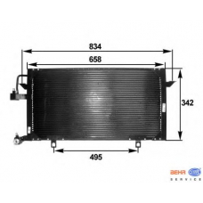 8FC 351 035-551 HELLA Конденсатор, кондиционер