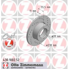 430.1002.52 ZIMMERMANN Тормозной диск