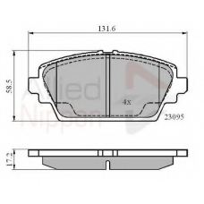 ADB0802 COMLINE Комплект тормозных колодок, дисковый тормоз