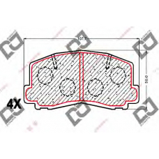 BP1784 DJ PARTS Комплект тормозных колодок, дисковый тормоз