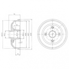 BF471 DELPHI Тормозной барабан