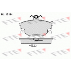 BL1151B4 FTE Комплект тормозных колодок, дисковый тормоз