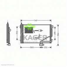 94-5213 KAGER Конденсатор, кондиционер