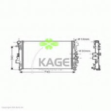 31-3489 KAGER Радиатор, охлаждение двигателя
