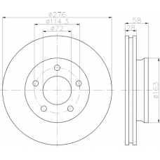 8DD 355 110-841 HELLA PAGID Тормозной диск