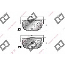 BP1447 DJ PARTS Комплект тормозных колодок, дисковый тормоз