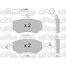 822-148-3 CIFAM Комплект тормозных колодок, дисковый тормоз