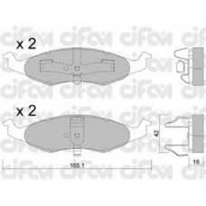 822-713-0 CIFAM Комплект тормозных колодок, дисковый тормоз