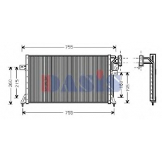 522180N AKS DASIS Конденсатор, кондиционер