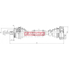 VW1138922A KAMOKA Приводной вал