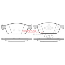 1510.10 METZGER Комплект тормозных колодок, дисковый тормоз