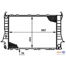 8MK 376 719-351 HELLA Радиатор, охлаждение двигателя