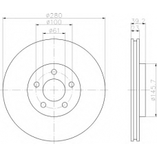 8DD 355 118-601 HELLA Тормозной диск