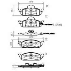 K640100 Vema Комплект тормозных колодок, дисковый тормоз