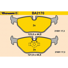 BA2170 BARUM Комплект тормозных колодок, дисковый тормоз