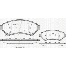 8110 24014 TRIDON Brake pads - front