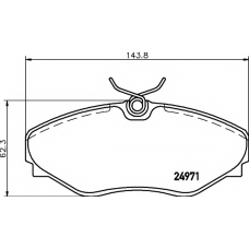 8DB 355 020-731 HELLA PAGID Комплект тормозных колодок, дисковый тормоз