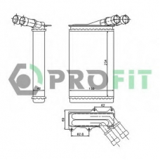 PR 0535N1 PROFIT Теплообменник, отопление салона