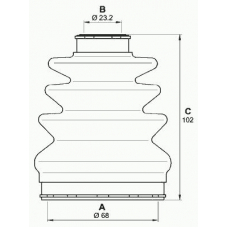 SJK7220.00 OPEN PARTS Комплект пылника, приводной вал