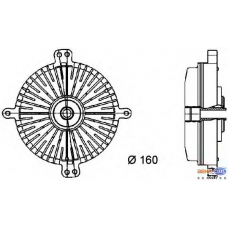 8MV 376 733-061 HELLA Сцепление, вентилятор радиатора